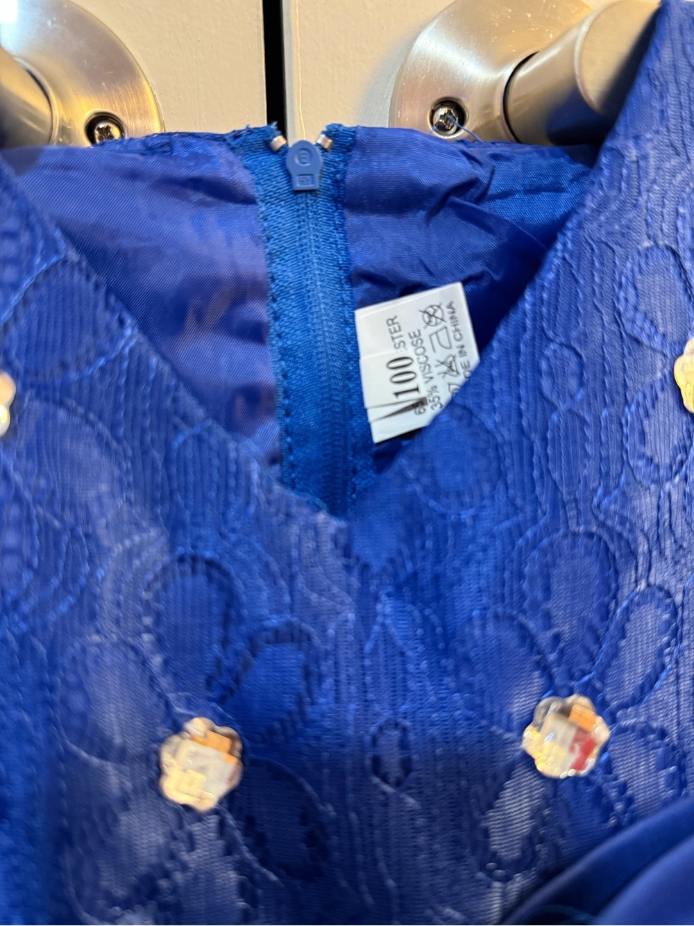 Royal Blue Girl Dress - Picture 4 of 5